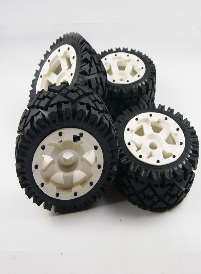 TITRACING White Wheel Front Rear All Terrain Tires Wheels for HPI Rovan Kingmotor Baja 5b 5t Buggy - Image 3